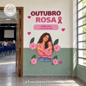 Painel Abraço Floral – Outubro Rosa