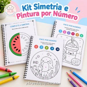 Kit Simetria e Pintura por Número