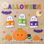 Painel Halloween 3D - Fantasminhas Leitores