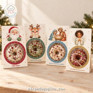 Kit Donuts de Natal - Aquarela Encantada - 15 Modelos