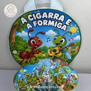 Sacola musical a cigarra e a formiga