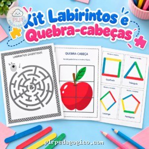 Kit Labirintos e Quebra-cabeças