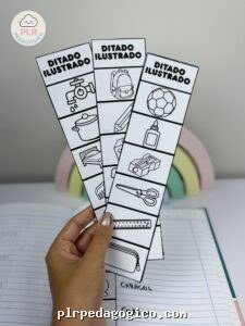 Tirinhas ditado ilustrado