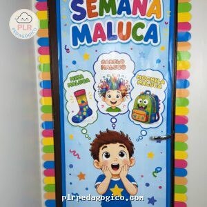 Painel semana maluca crianças