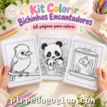 Kit Colorir Bichinhos Encantadores