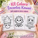Kit Colorir Encantos Kawaii