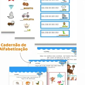 Kit Atividades - Alfabeto, Caligrafia, Sílabas, Lógica e Números