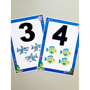 FREEBIE - Fundo do Mar Números na Parede