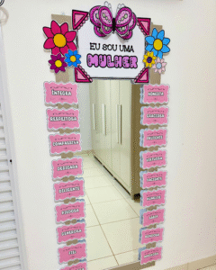 Decoração Espelho Dia da Mulher