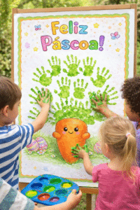 Kit Painel Interativo + Atividade - Feliz Páscoa Cenoura