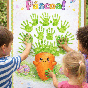 Kit Painel Interativo + Atividade - Feliz Páscoa Cenoura