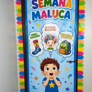 Painel semana maluca crianças