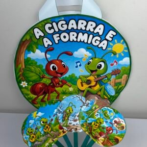 Sacola musical a cigarra e a formiga