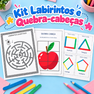 Kit Labirintos e Quebra-cabeças
